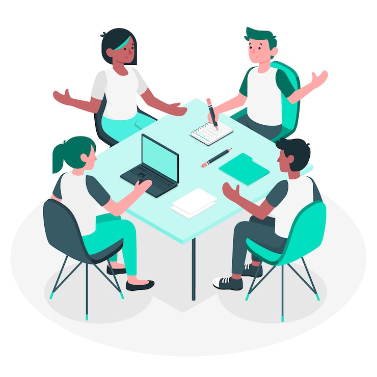 Free Vector meeting concept illustration