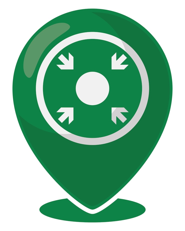 Free Vector meeting point location pin