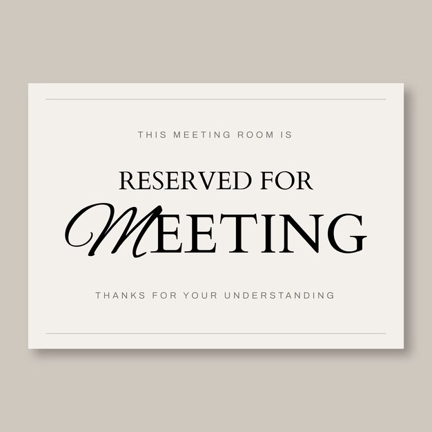 Meeting sign template design