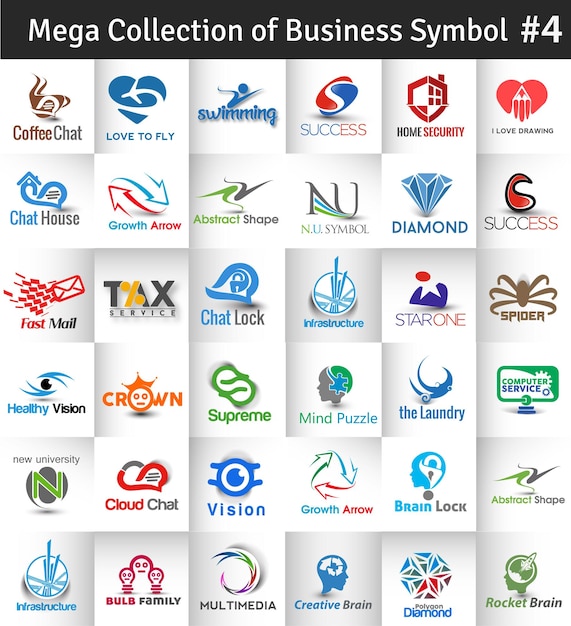 Mega collection of vector logo design