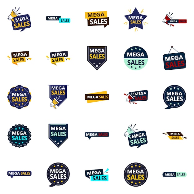 Mega sale 25 high quality vector pack to boost your sales efforts