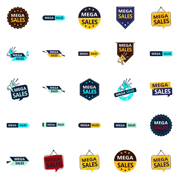 Free vector mega sale 25 premium vector banners for your next promotion