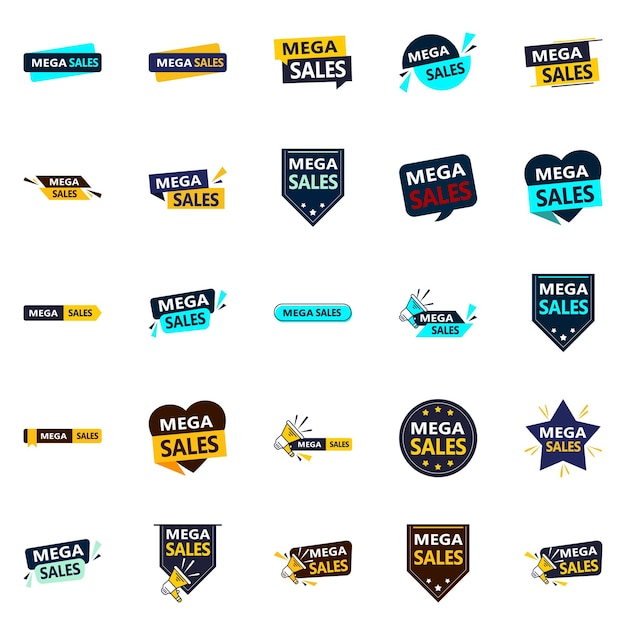 Free vector mega sale 25 versatile vector banners for all your branding needs