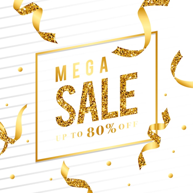 Mega sale 80% off sign