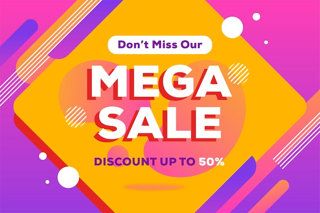 Free vector mega sale abstract background