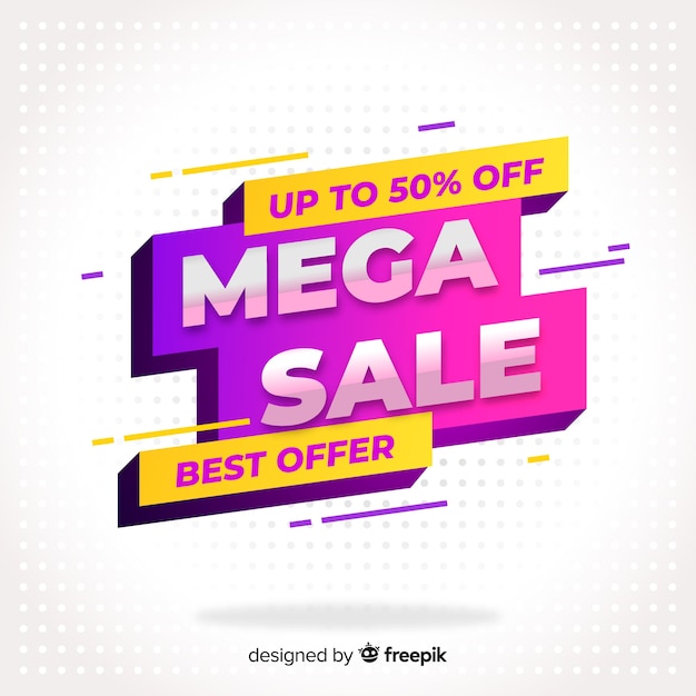 Mega sale abstract promotion background