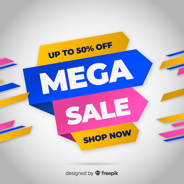 Free vector mega sale banner