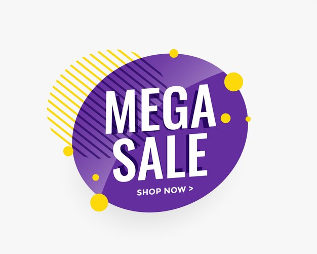 Mega sale circular banner design