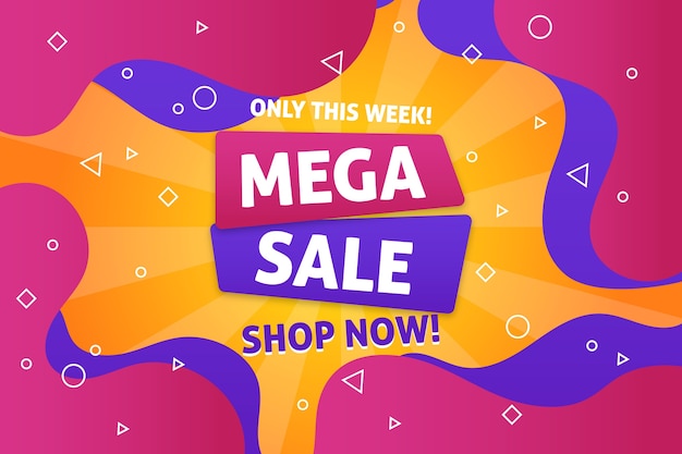 Mega sale colorful sale backgroun