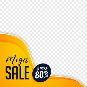 Mega sale discount banner template