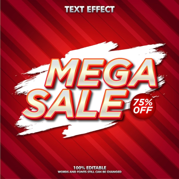 Mega sale editable text effect