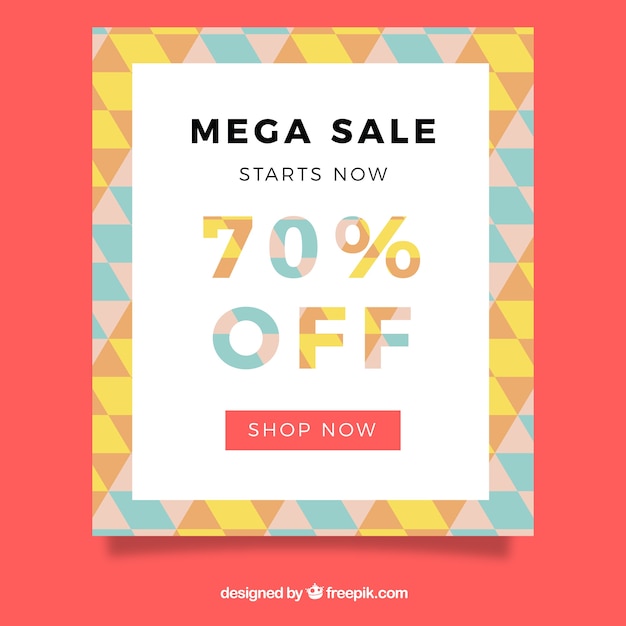 Free vector mega sale flyer