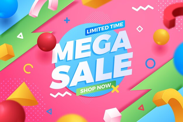 Mega sale limited time background