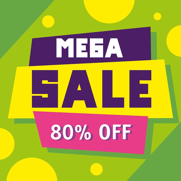 Mega sale marketing banner