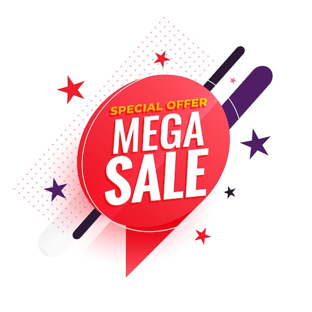 Mega sale modern banner for business promotion