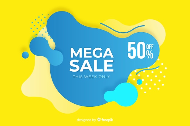 Mega sales background in abstract style