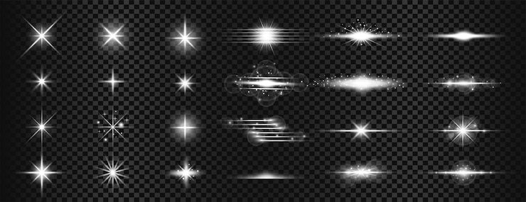 無料Vector 装飾ベクトルのための輝く白い光の背景のメガセット