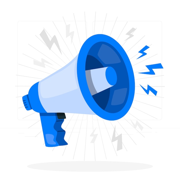 Free vector megaphone  concept illustration