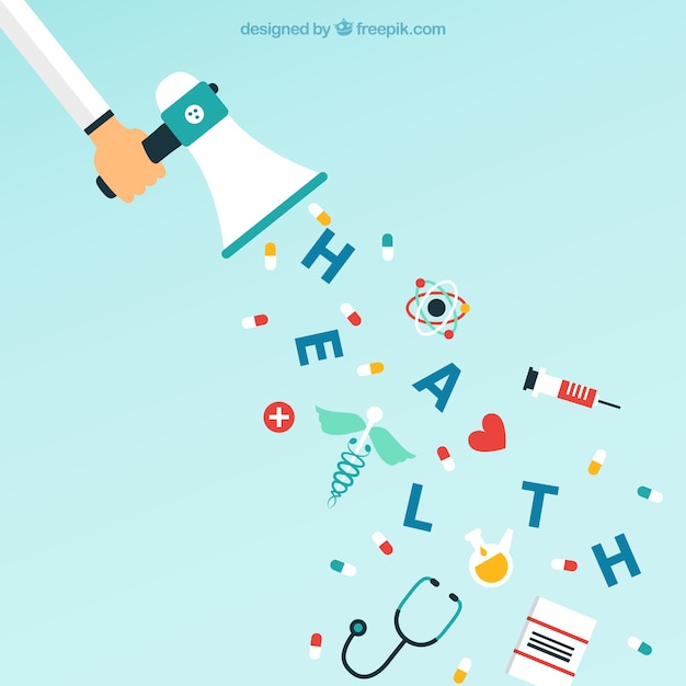 Free vector megaphone and medical icons