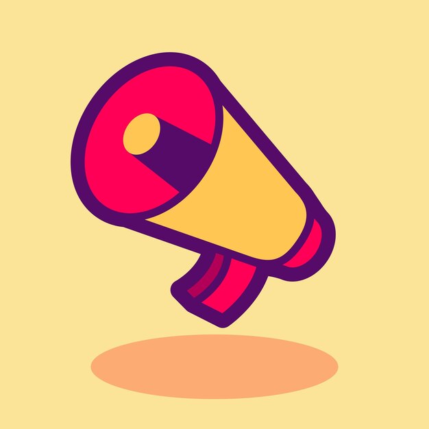 Megaphone Travel Icon Illustration