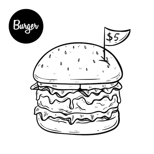 Download Free Melted Cheese Burger That Only Five Dollars Using Black And White Use our free logo maker to create a logo and build your brand. Put your logo on business cards, promotional products, or your website for brand visibility.