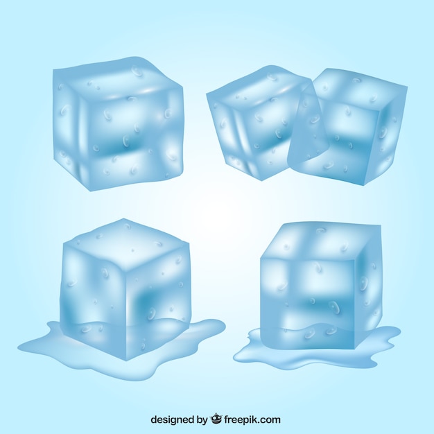 Free vector melting ice cube background