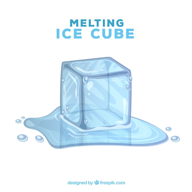 Melting ice cube background