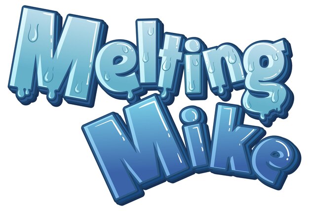 Melting Mike logo text design