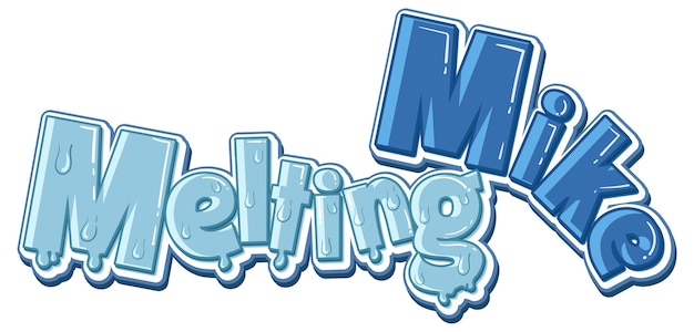 Melting Mike logo text design