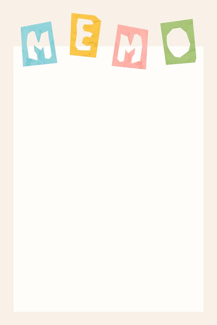 Free Vector memo word paper cut vector typography font