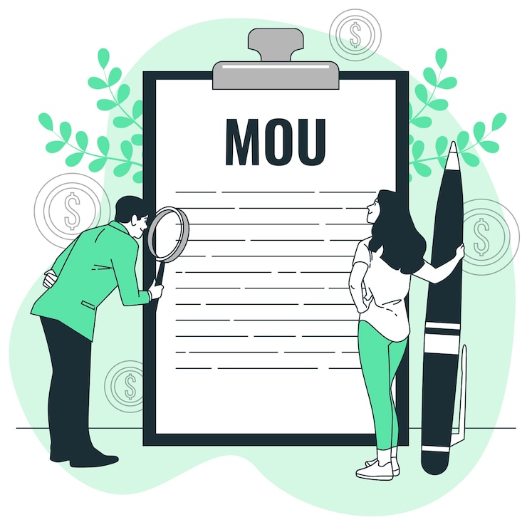Free Vector memorandum of understanding concept illustration