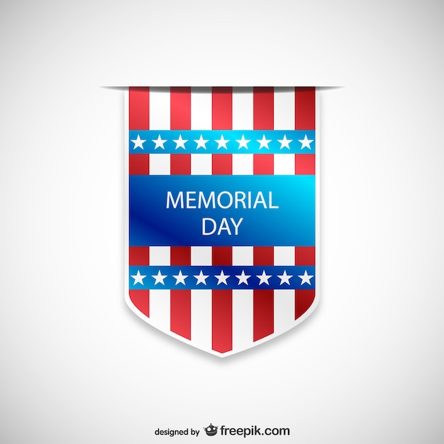 Vettore gratuito memorial day distintivo