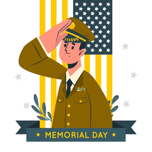 Free vector memorial day concept illustration