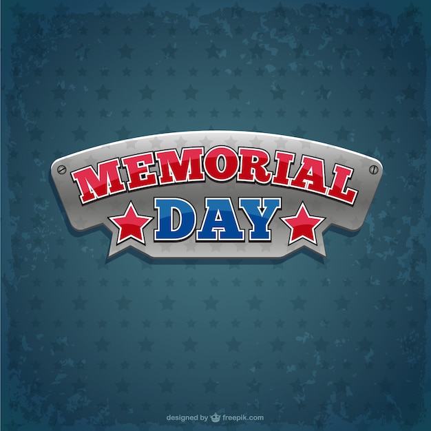 Vettore gratuito memorial day logo