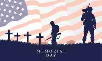 Vettore gratuito poster del memorial day