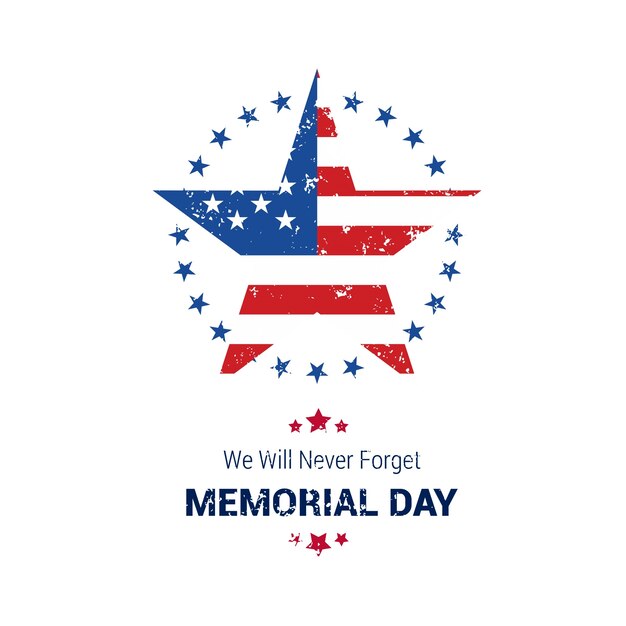 Memorial day star design