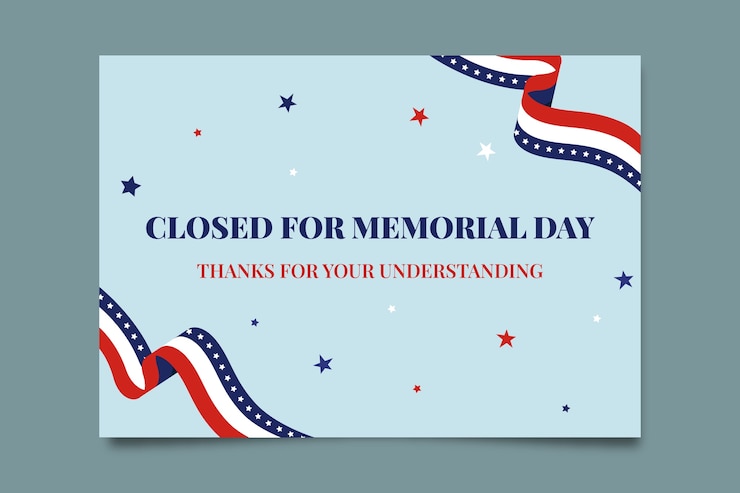Free Vector memorial day template design