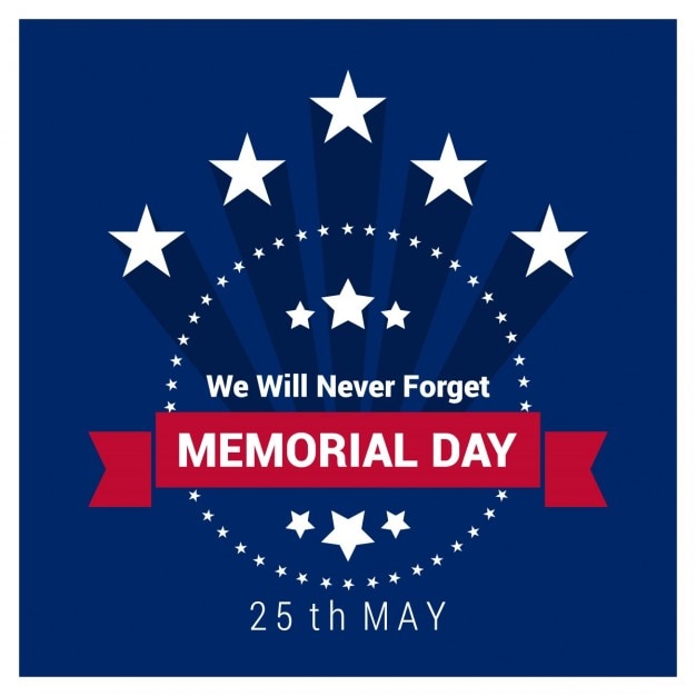 Free vector memorial day vintage background