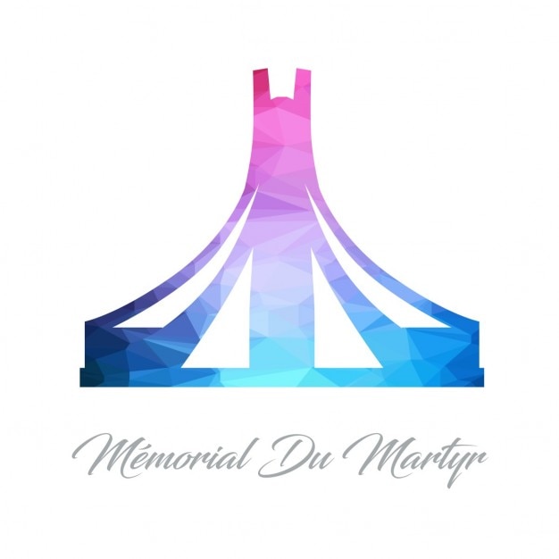 Free vector memorial du martyn, polygonal shapes