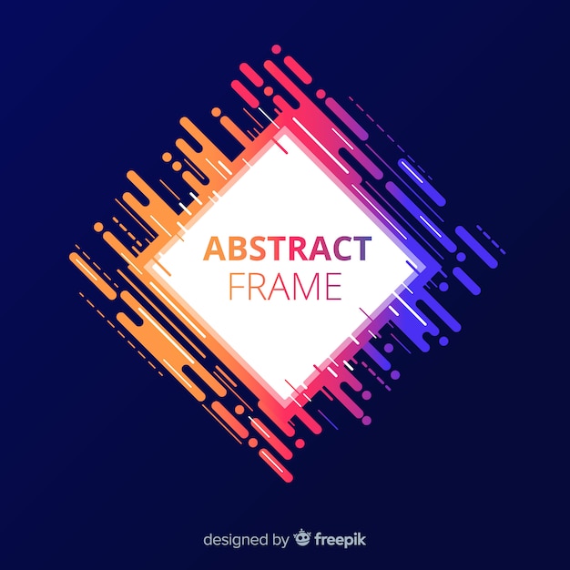 Free vector memphis abstract frame