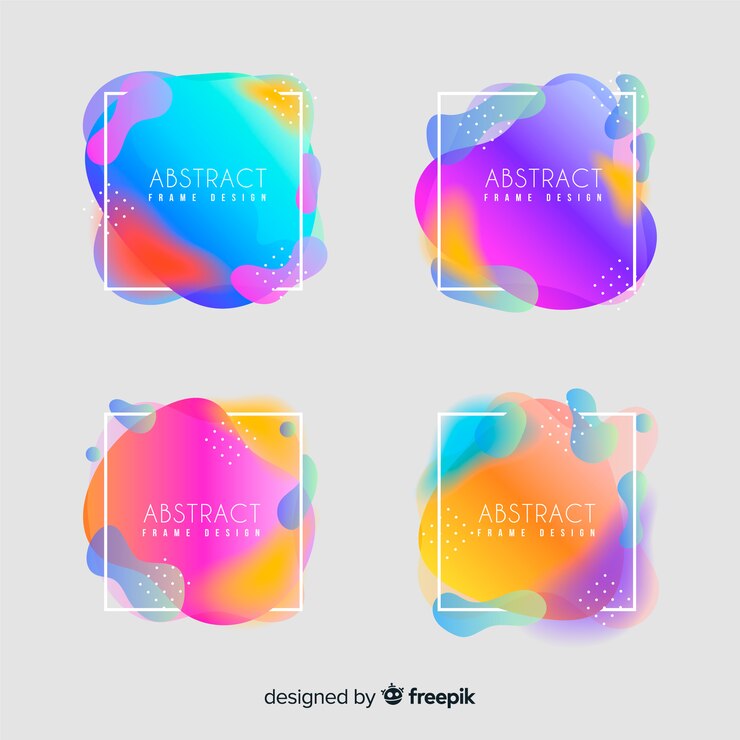Free Vector memphis abstract frame