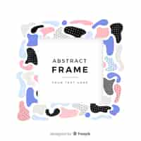 Free vector memphis abstract frame