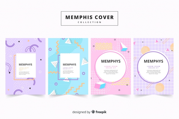 Collezione di copertine memphis