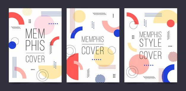 Collezione di copertine di memphis