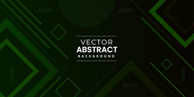 Free vector memphis dark green mono multipurpose abstract background banner