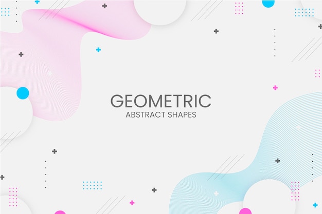 Free vector memphis geometric background with abstract shapes