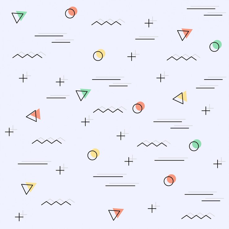 Free Vector memphis linear background