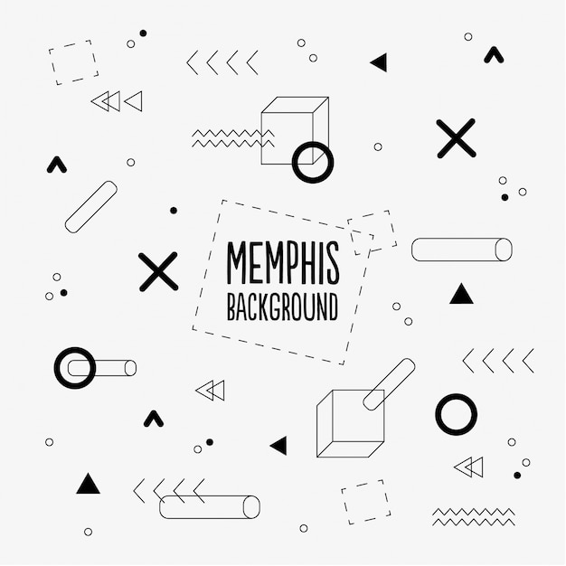 Free vector memphis pattern background