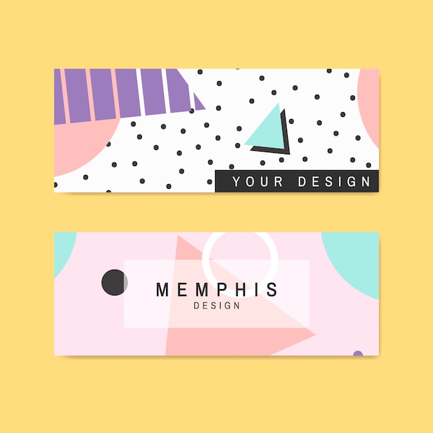 Memphis pattern cards collection