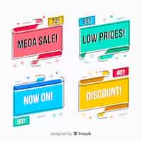 Free vector memphis sale banners